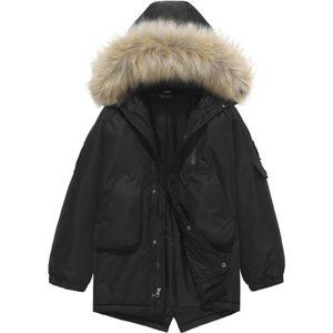 Boys' Winter Coat Puffer Parka Waterproof Jacket with Detachable Fur Hood